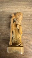 Holzfigur Gelehrter mit Stab guter Zustand