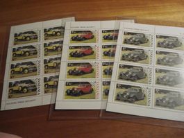 Tanzania, Set Kleinbogen Automobile ** um 1986
