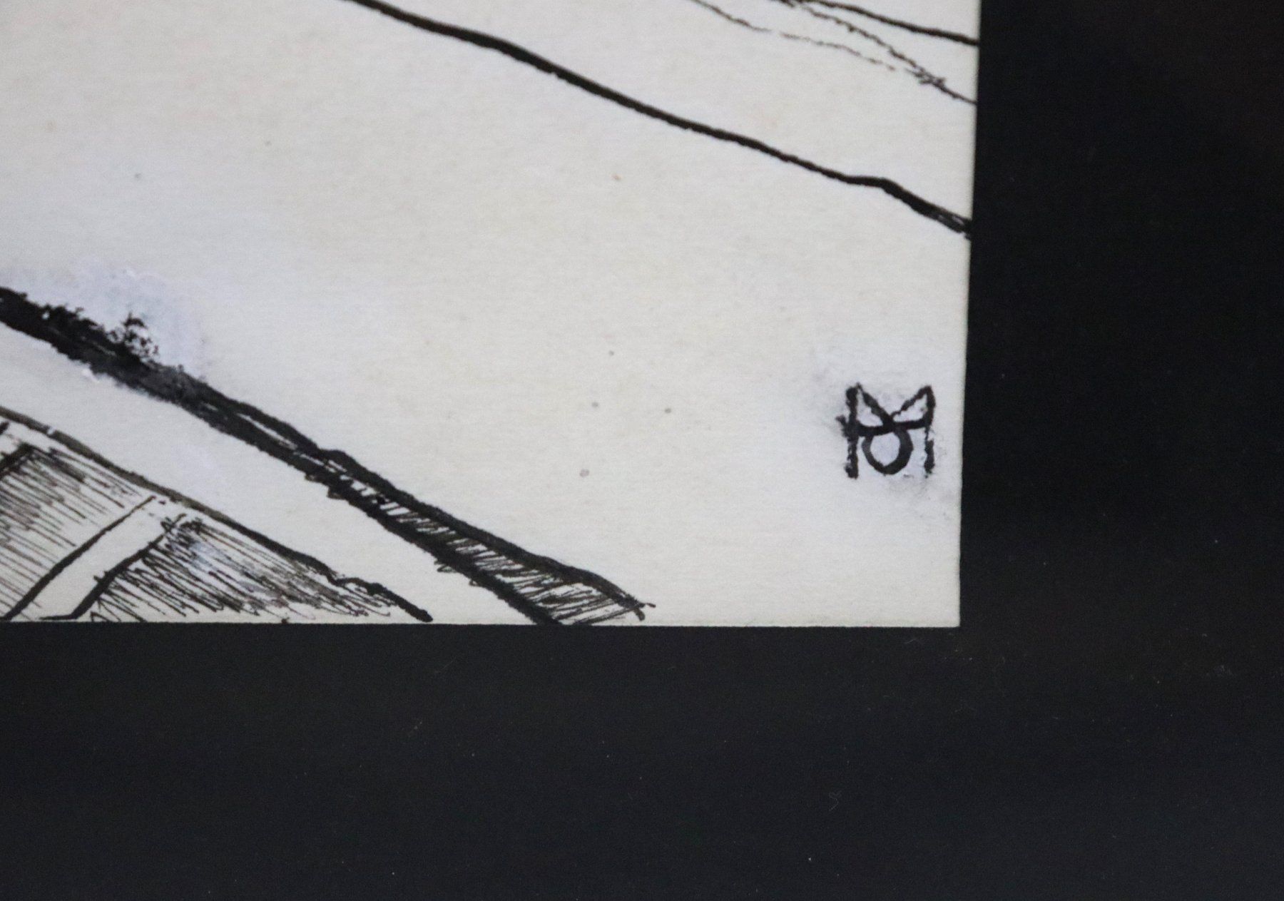 Gemälde: Monika Buchmann-Helbling 1925-2004, "Vulkanlandschaft" – Gebraucht aus Zug von Kunst-Fundgrube 2