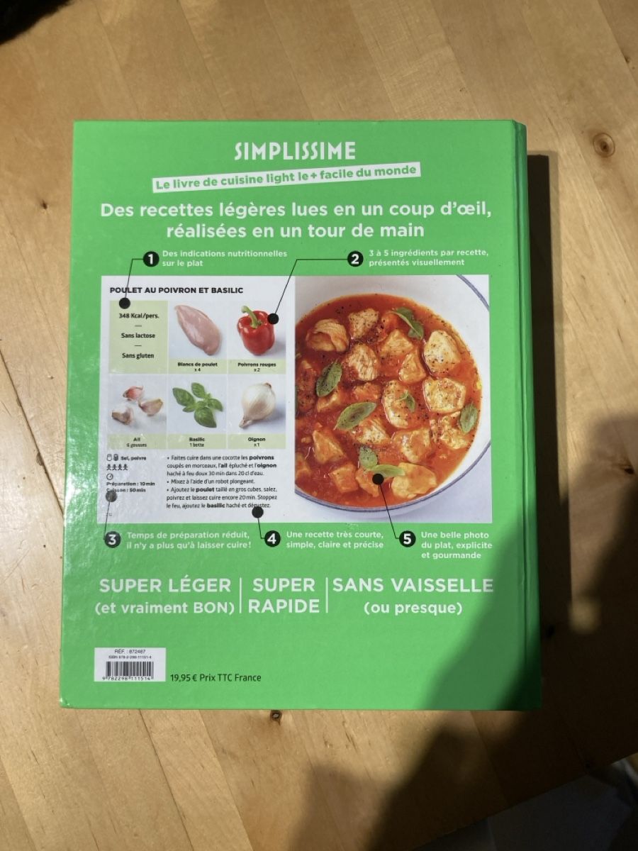 Libri: Simplisme Le livre de cuisine light – Usato da Boudry venduto da Lamue01 1