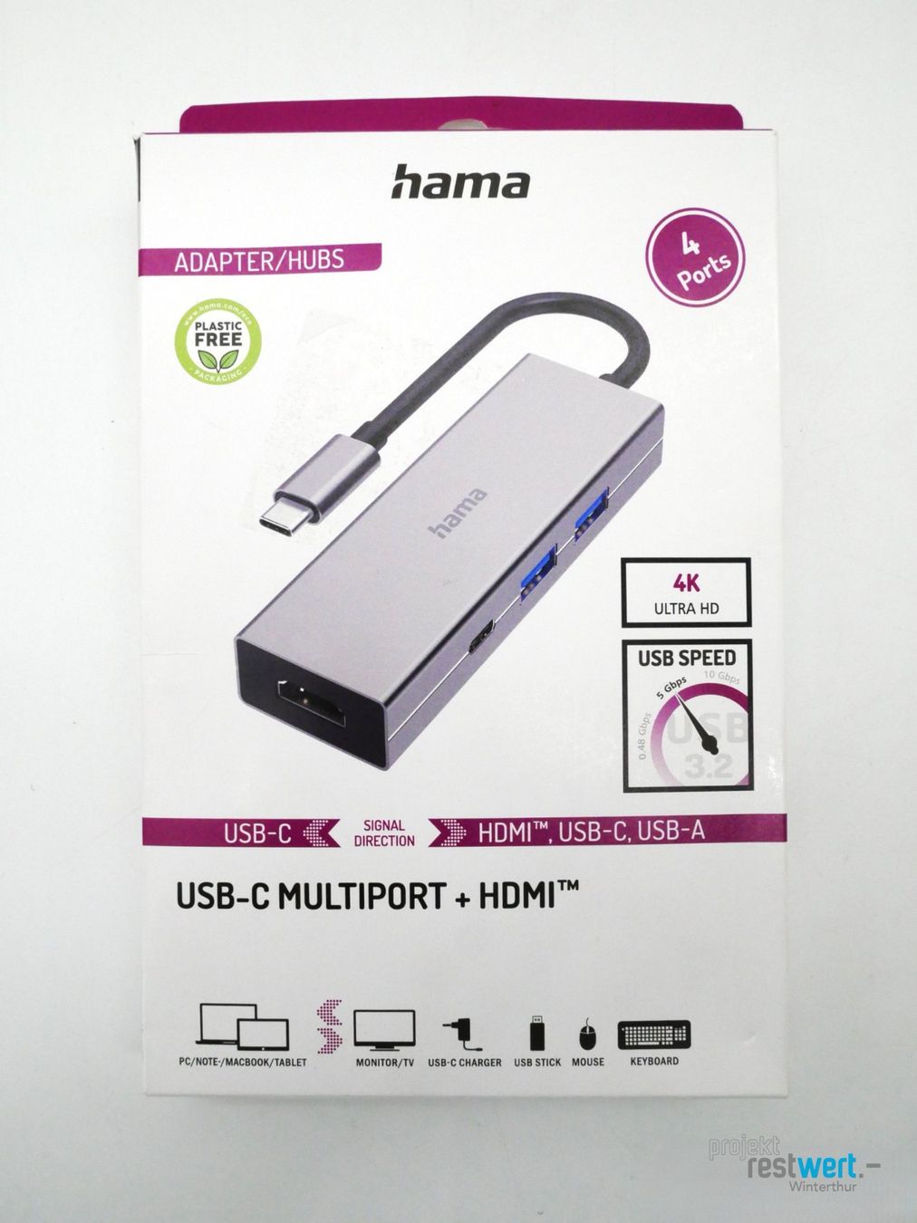 Hama Unità & Adattatore: HAMA USB-C-Multiport Adapter mit HDMI, 200107 – Nuovo (secondo la descrizione) da Winterthur venduto da Restwert_Winterthur 4