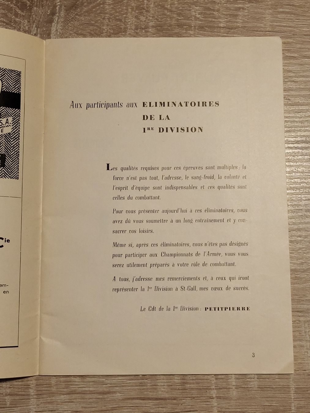 Documenti: Programme Concours militaires de la 1ère division 1944 – Usato da Massongex venduto da Jalon71 1