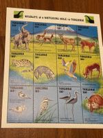 Tansania Briefmarken - Wildlife am Wasserloch, Top! (52)