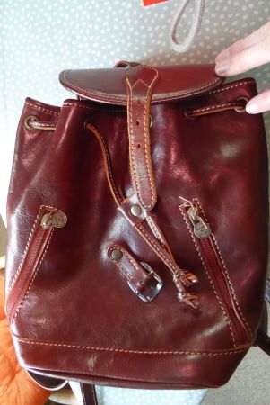 Leder Rucksack  Tasche aus Italien Top Zustand