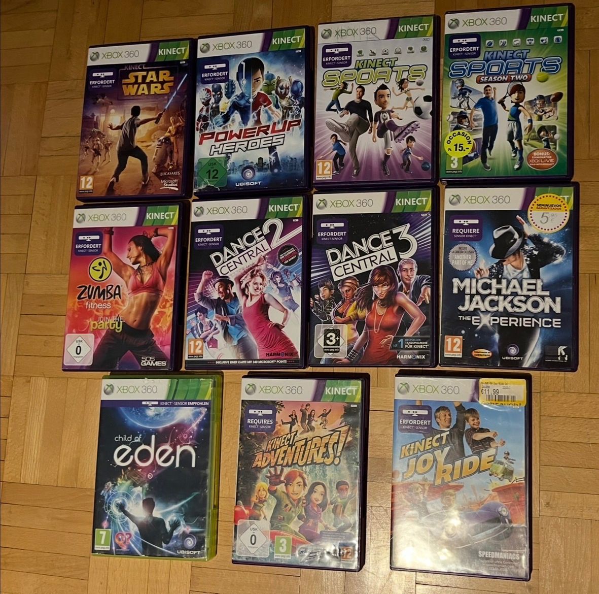 Microsoft Console: Xbox 360 Kinect Sammlung mit 11 Spielen – Usato da Basel venduto da Ruemli17 1