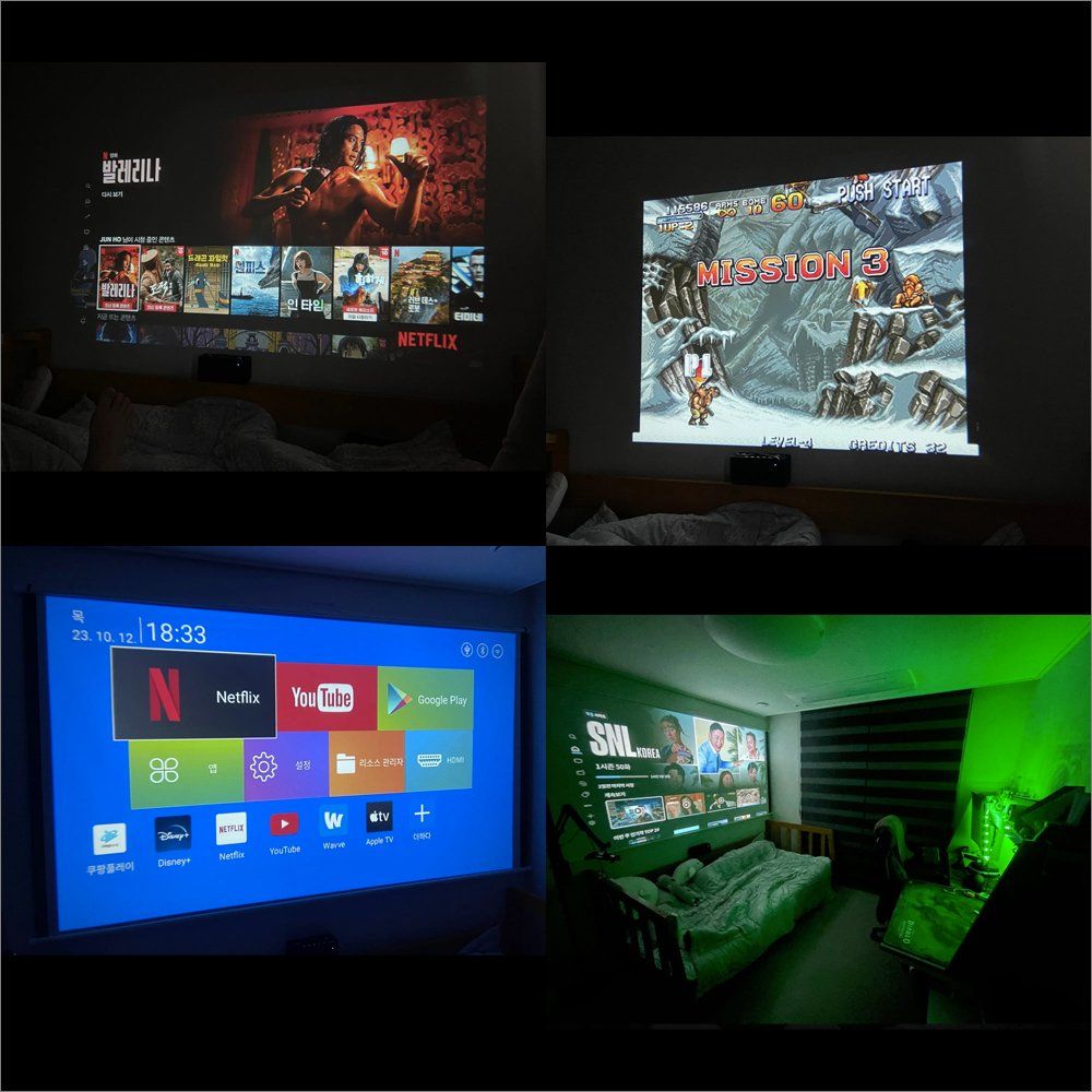 Proiettori: Beamer Projektor 4K 200 Ansi Heimkino iPhone Android – Nuovo e nell'imballaggio originale da Chiasso venduto da online.shop 2