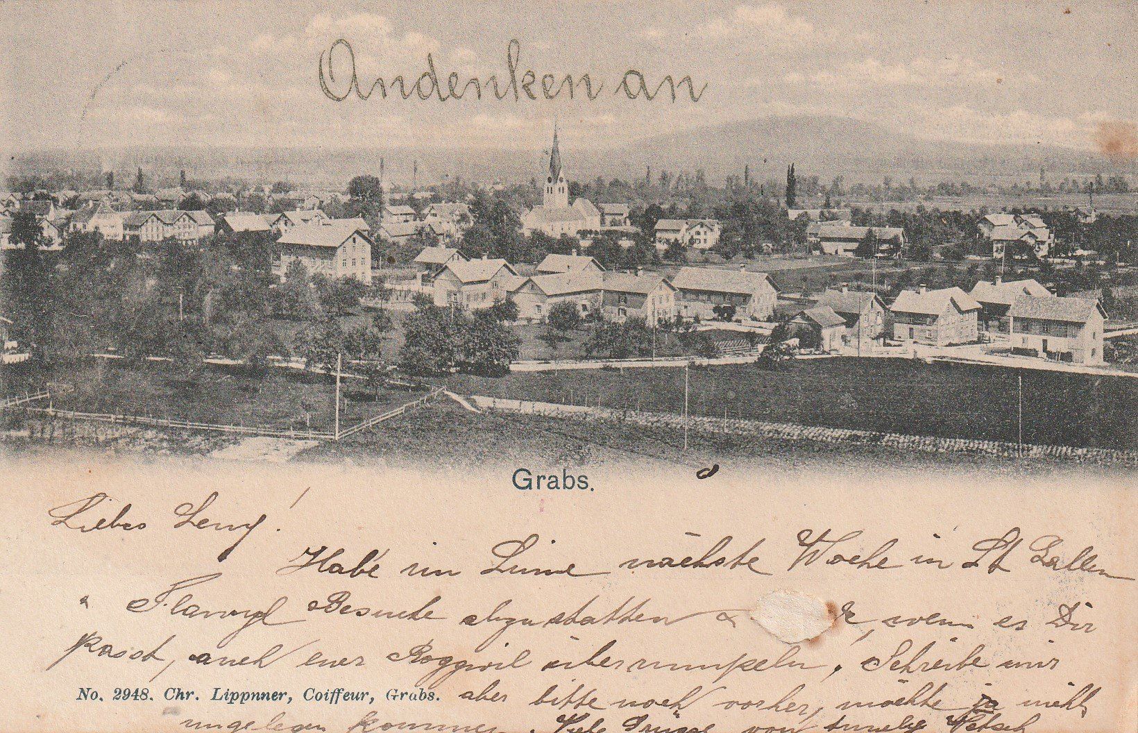 Cartes postales: Grabs - 1901 – D'occasion à uttwil par Koehlerfred