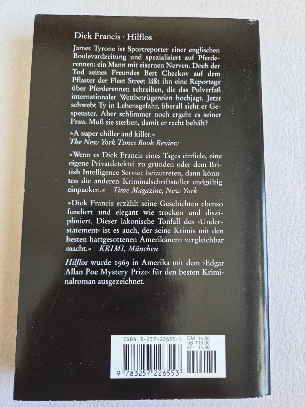 Bücher: Dick Francis - Hilflos – Gebraucht aus Bergdietikon von Tanne_10 1