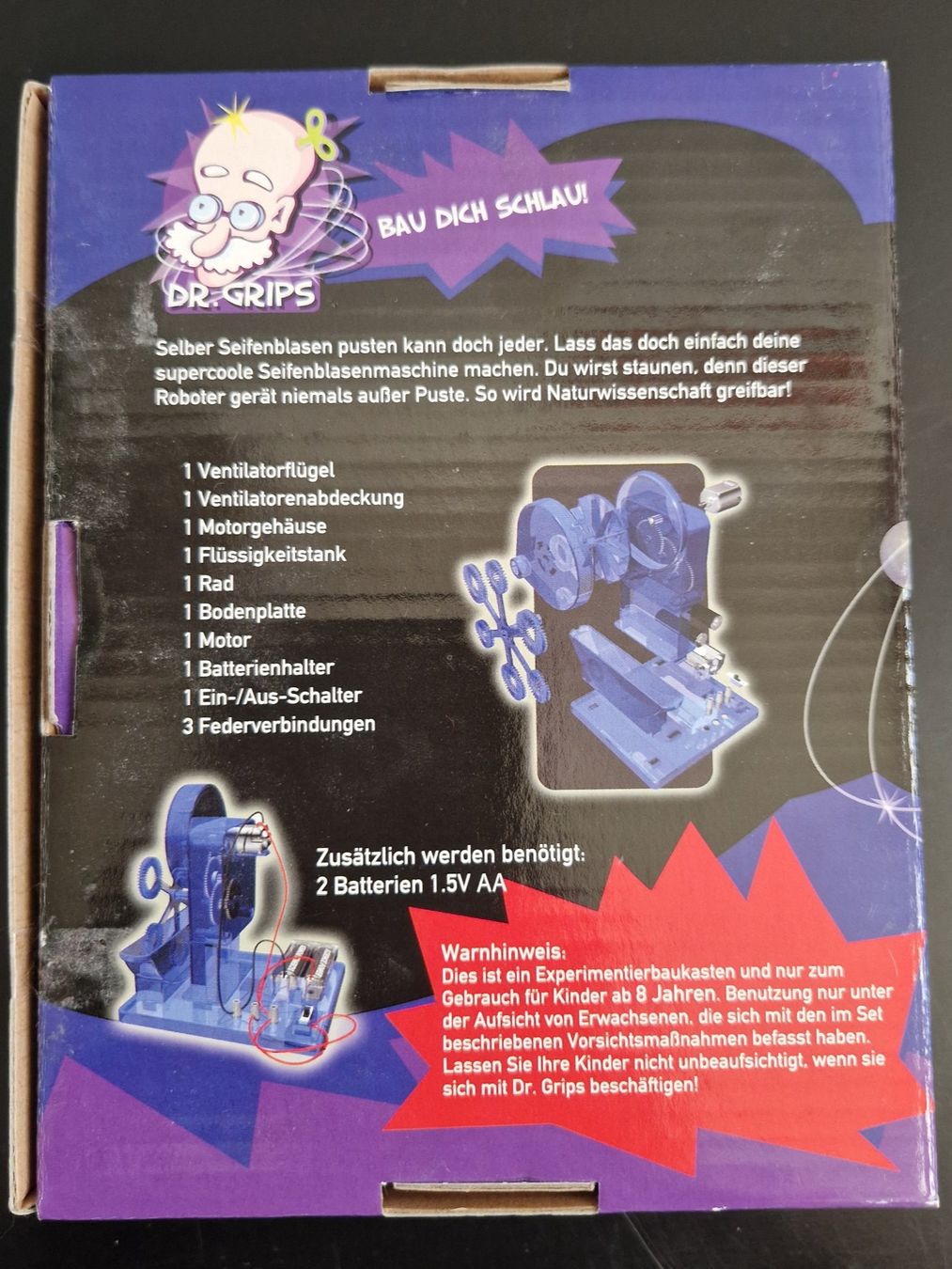 Giocattoli: Seifenblasenmaschine (Bausatz) – Usato da Rüti ZH venduto da Gigelisuppe 1