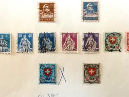 Antike Briefmarken Schweiz CH ab 1.-