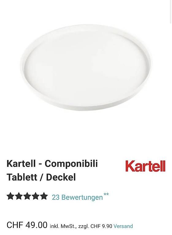 Piatti di portata: Kartell Tablett für Componibili – Usato da Zürich venduto da Retrousse