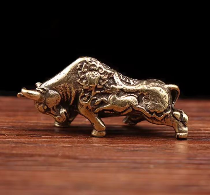 Statuette: Bulle - Stier aus Messing – Nuovo e nell'imballaggio originale da Basel venduto da Kunterbunt12 3