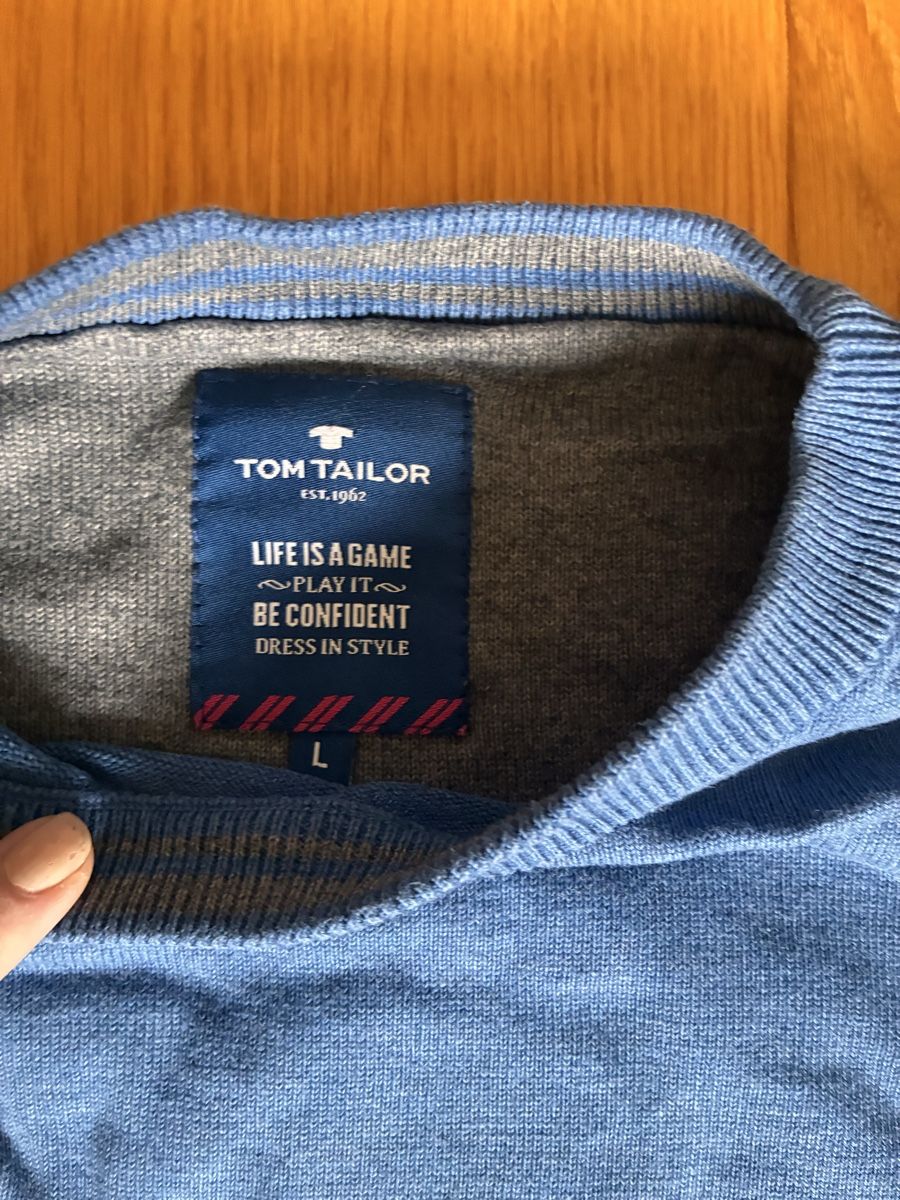 Tom Tailor Pullover & Sweatshirts: Tom Tailor Blue Sweater Size L - Excellent Condition! – Gebraucht aus Untersiggenthal von mic_ksv9 1