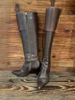 Braune echt Leder Stiefel von Hugo Boss Gr. 36 - 260276