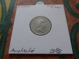 AUSTRALIA  5  Cents  1989
