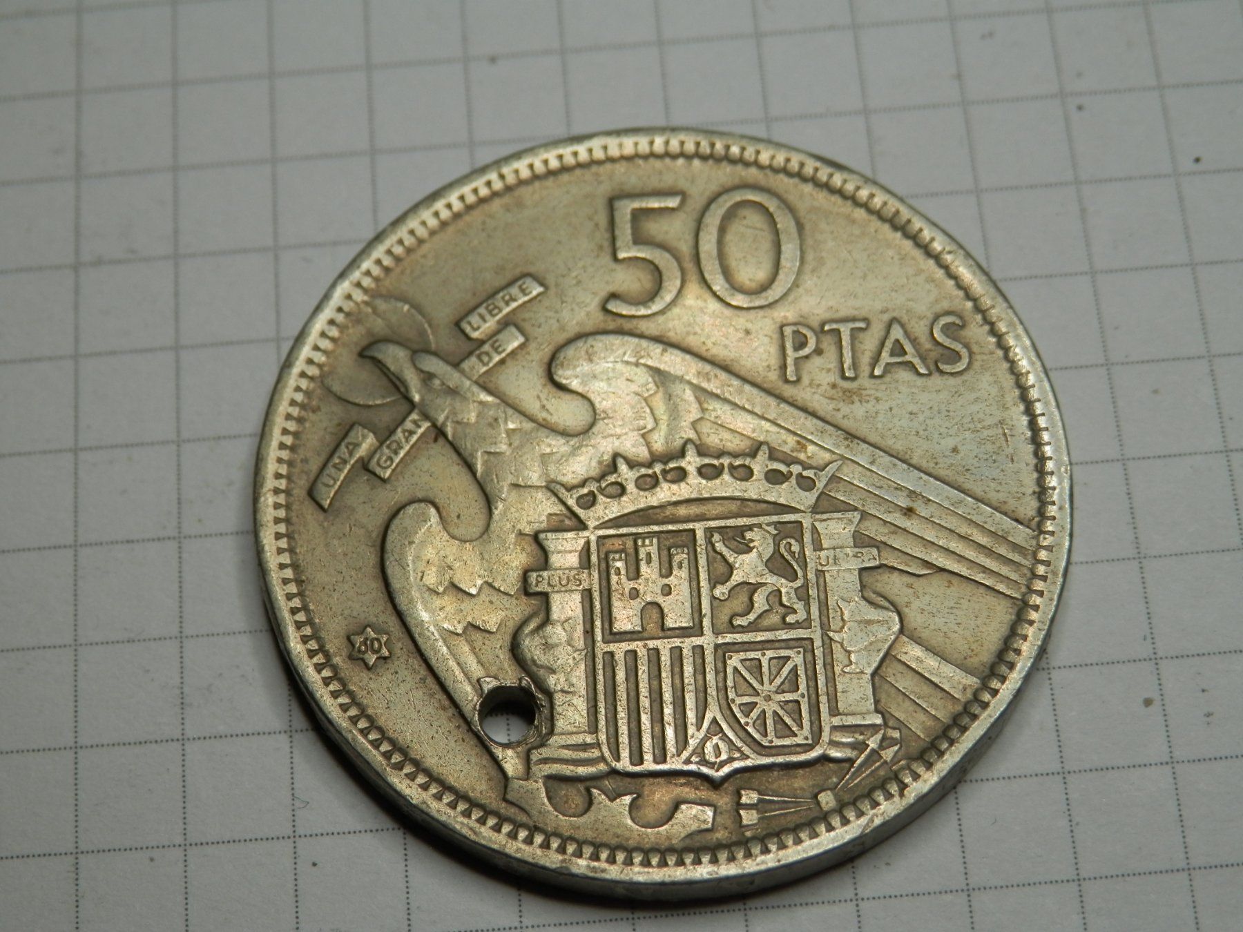 Tutti le monete: Spanien 50 Peseten, 1957 – Usato da Weiach venduto da weiach81 1