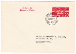 Lettre de BERN BPA A221 pour Schaffhausen le 20.VIII.38