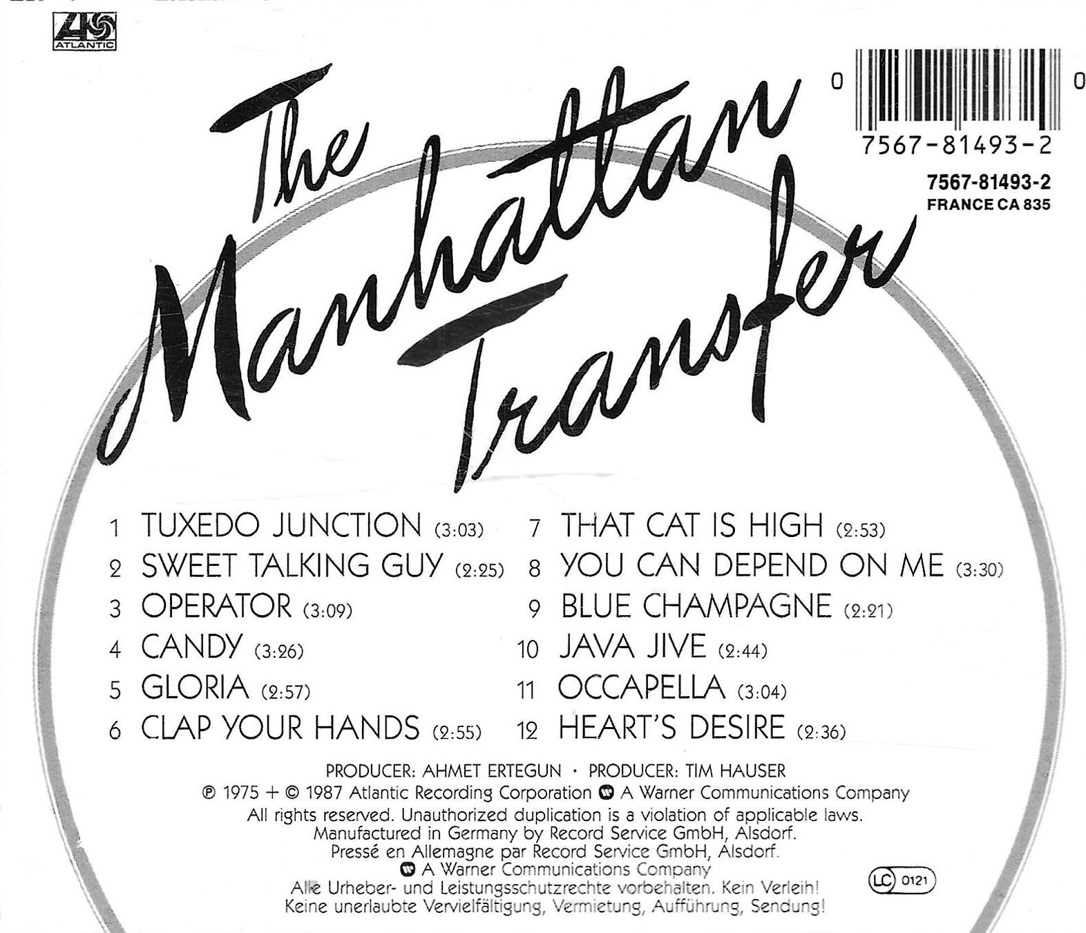 CD: The Manhattan Transfer - Same – Usato da Savagnier venduto da Ne2065 1
