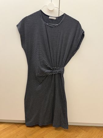 Navy blue striped dress
