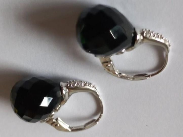 Ohrringe & -stecker: Silber Ohrhänger mit Onyx Stein Silber rohdiniert – Neu und originalverpackt aus Winistorf von acreativ 2