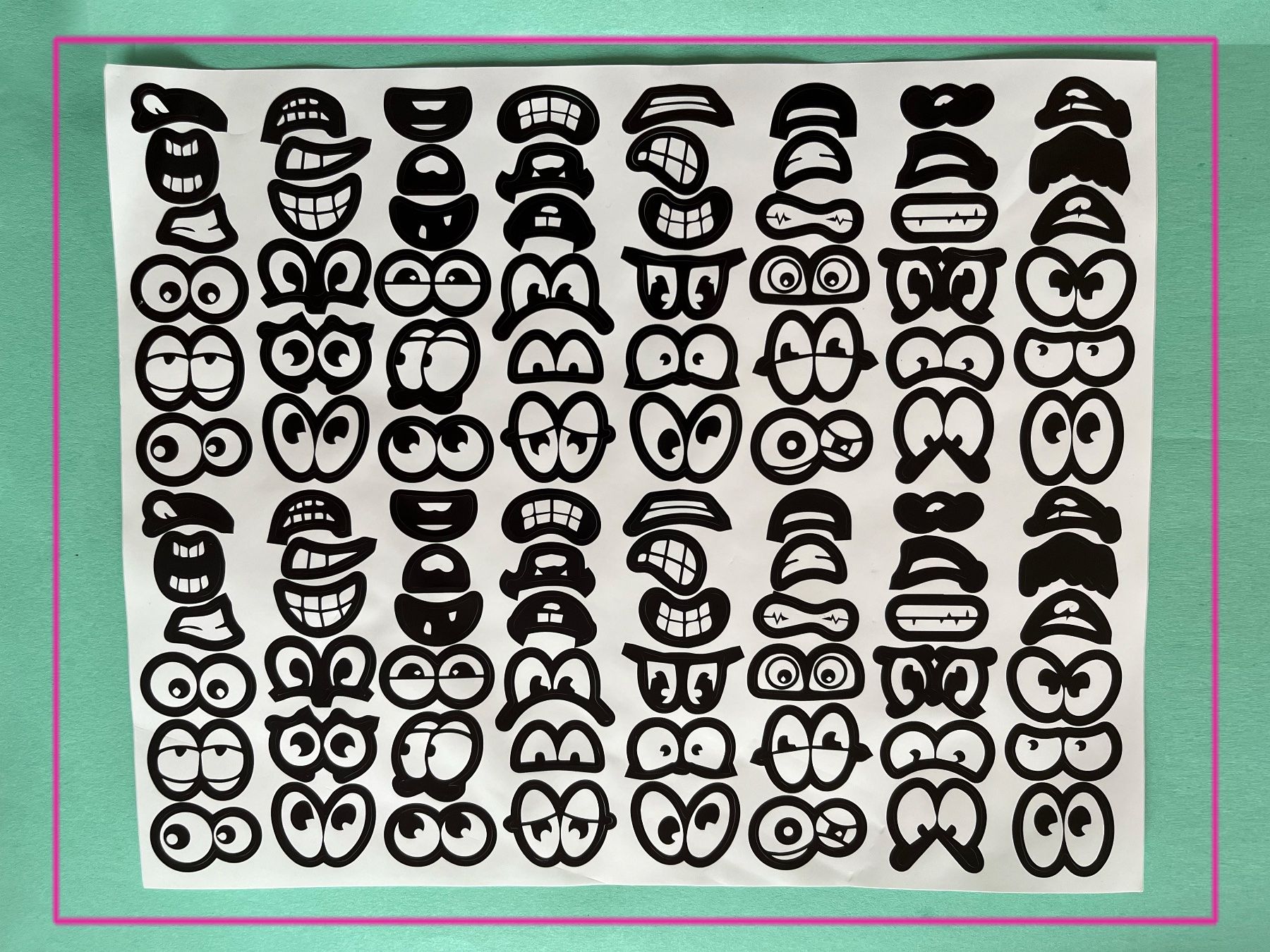 Sticker: Comic Augen / Mund Sticker - selbstklebend - Basteln – Nuovo e nell'imballaggio originale da Frenkendorf venduto da jazzplatten
