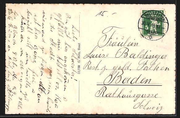 Cartoline postali: Rheinfelden, Sanatorium mit Anlagen, Wal – Usato da Berlin venduto da bartko-reher 1
