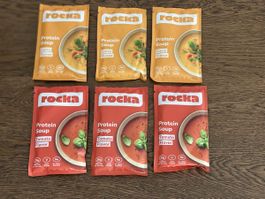 ROCKA Protein Soup Curry und Tomate 6 Beutel 45g Nahrung