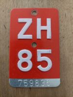 Velonummer ZH85 - plaque velo