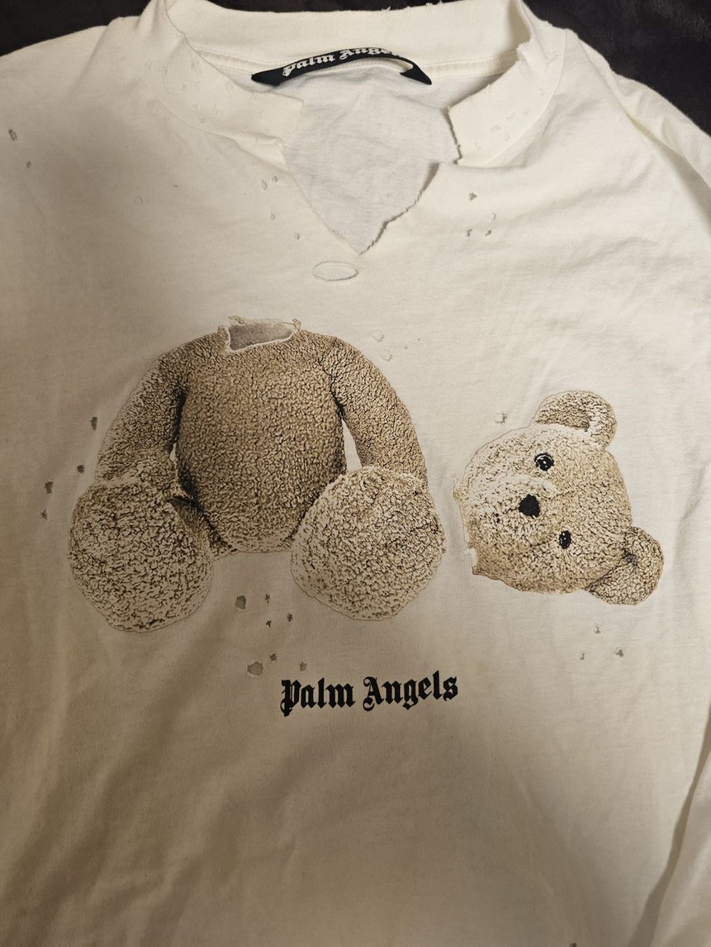 Palm Angels T-Shirts: Weisses Longsleeve ("Bear") – Gebraucht aus Biel/Bienne von Aura1 1