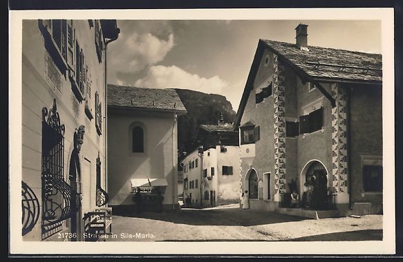 Cartoline postali: AK Sils-Maria, Strassenansicht – Usato da Berlin venduto da bartko-reher