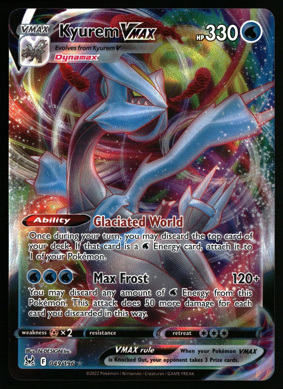 Pokémon Carte collezionabili: Kyurem VMAX #49 Pokemon Lost Origin – Usato da Feuerthalen venduto da Plazatoys