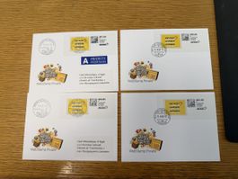 Webstamp Privat 2006 6 Briefe mit Ausgabetag Entwertung 