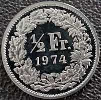 50 Rappen 1974 pp / aus Münzsatz / in einer Münzkapsel
