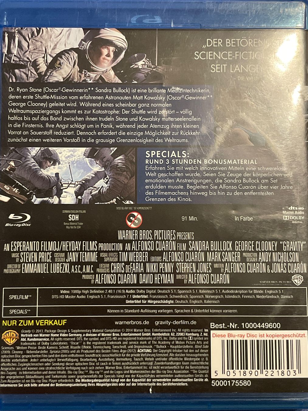 Tous les DVDs: Gravity (2013) – D'occasion à Waldenburg par Gonzo8 1