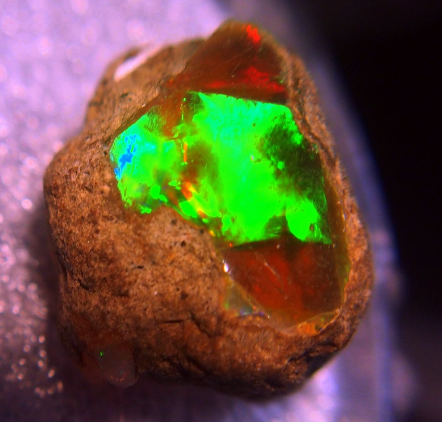 Pietre preziose: 28,5 ct. TOP funkelnder FEUEROPAL! – Nuovo e nell'imballaggio originale da Reinach BL venduto da Marcopal 1