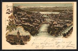 Litho Zürich, Landesmuseum, Gesamtansic