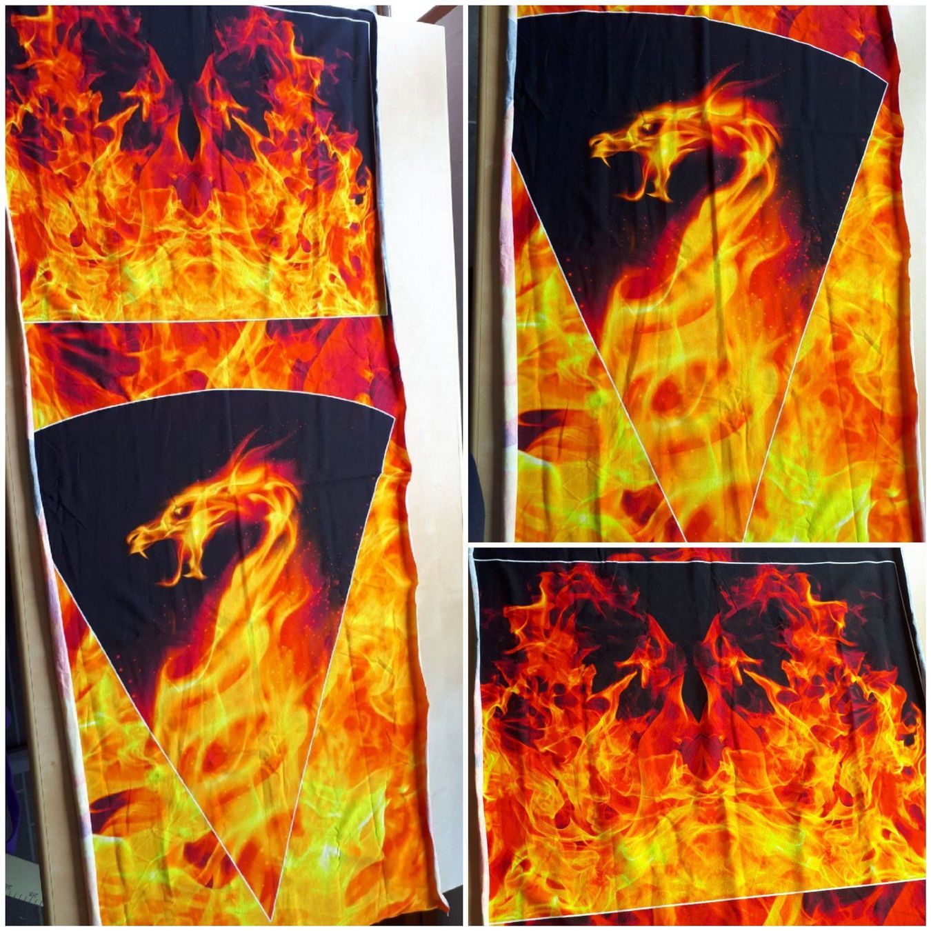 Tessuti: Jersey Panel Schultüte Feuerdrache 55x150cm – Nuovo e nell'imballaggio originale da Steg im Tösstal venduto da J.Kreisl