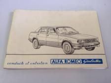 Conduite  entretien AlfaRomeo Giulietta