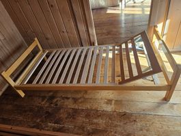 Holzbett Rahmen mit Lattenrost 90x200 cm