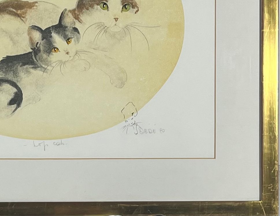 Dèdè (1936) Lithographie mit Katzen, Handsigniert 7