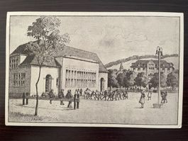 WINTERTHUR WÜLFLINGEN Turnhalle, Künstlerkarte, ungelaufen
