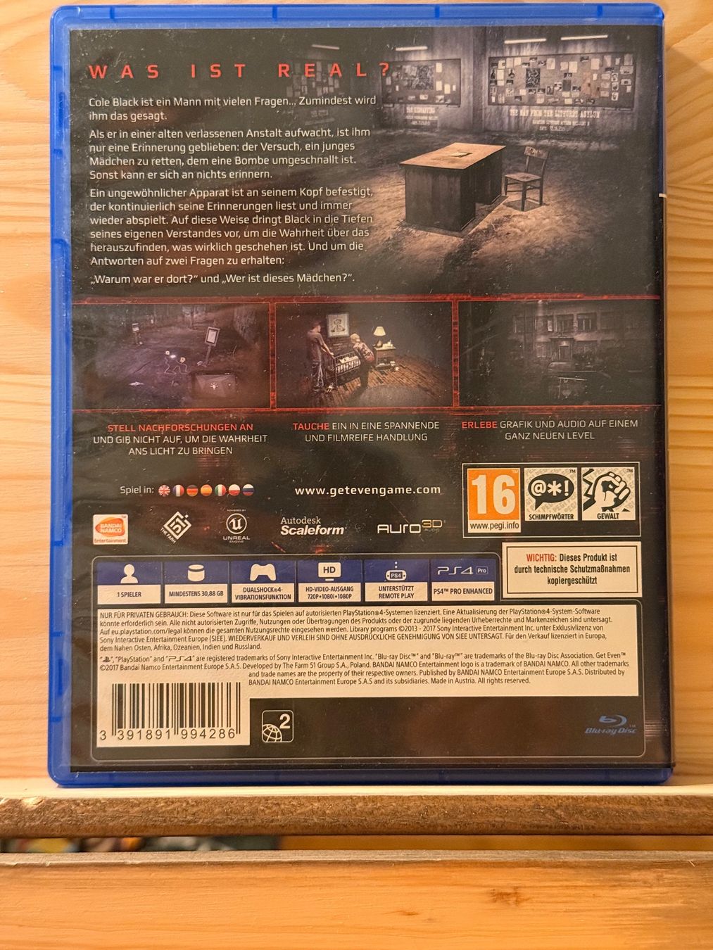 Spiele: Ps4 Spiel Get Even gebraucht – Gebraucht aus St. Gallen von Wood26 1