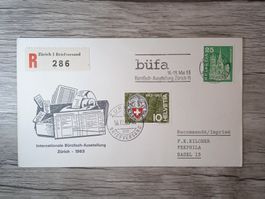 TR47 Enveloppe + Timbre Suisse 1963