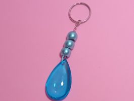 schlüsselanhänger ,,,blau,,,glanzig