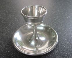 Antiker Eierbecher versilbert, Art. Krupp Berndorf, um 1900