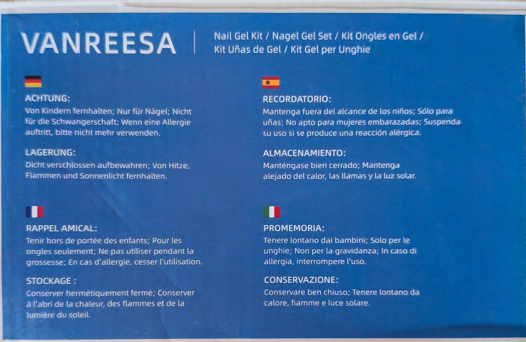 Unghie finte: VANREESA Nail Gel Set mit Lampe und Zubehör – Nuovo (secondo la descrizione) da Hägglingen venduto da BigJim1 1