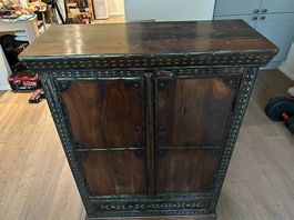 Kommode Vintage Industrial Holz 84x31x111cm  Massiv