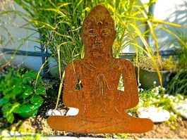 Buddha Gartenstecker Rost H96cm
