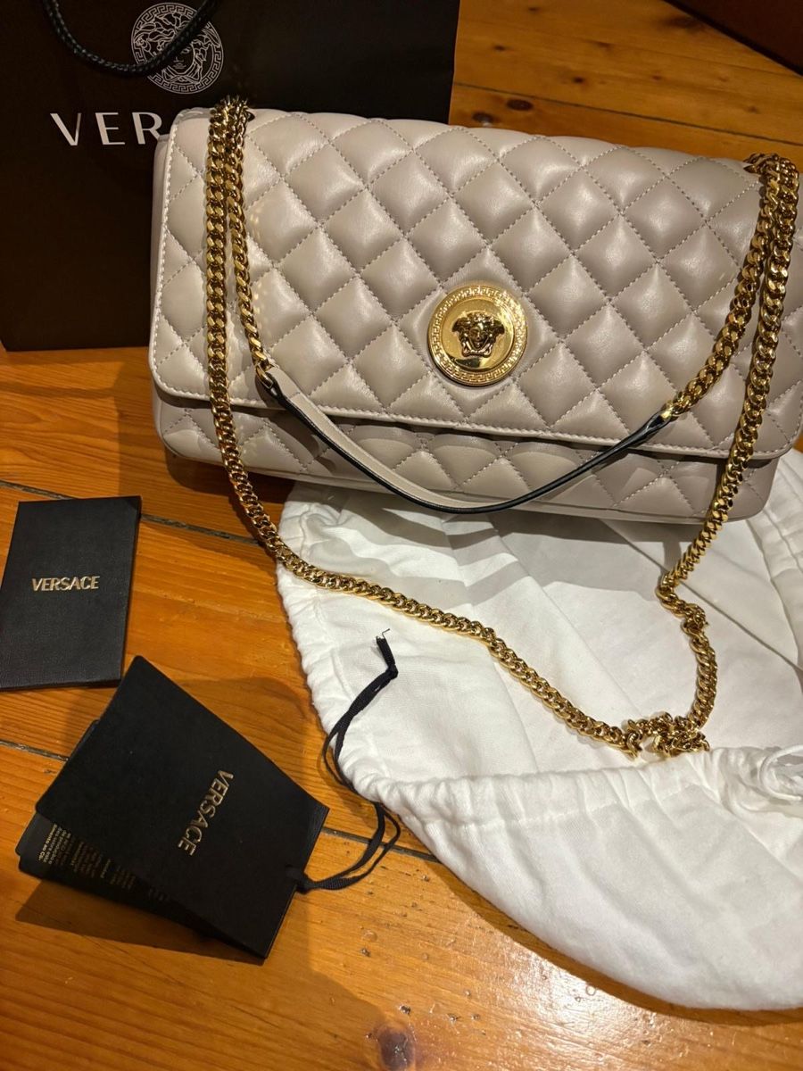 Versace Borse da donna: Versace Leather Crossbody Bag, Grey – Usato da Castel San Pietro venduto da mih_l86g 1