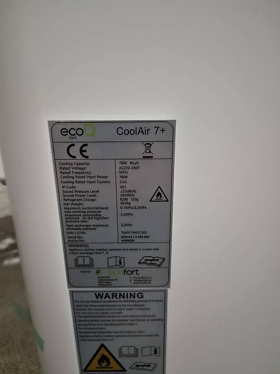 Condizionatori: Klimagerät ecofort Coolair 7+ / Gratis Versand – Usato da Muttenz venduto da sarino 2